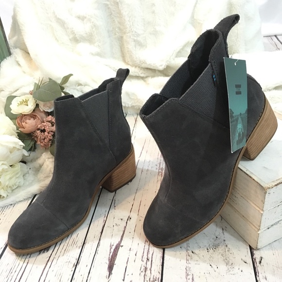 Toms Shoes - Toms esme chelsea Buckle suede ankle booties NWT